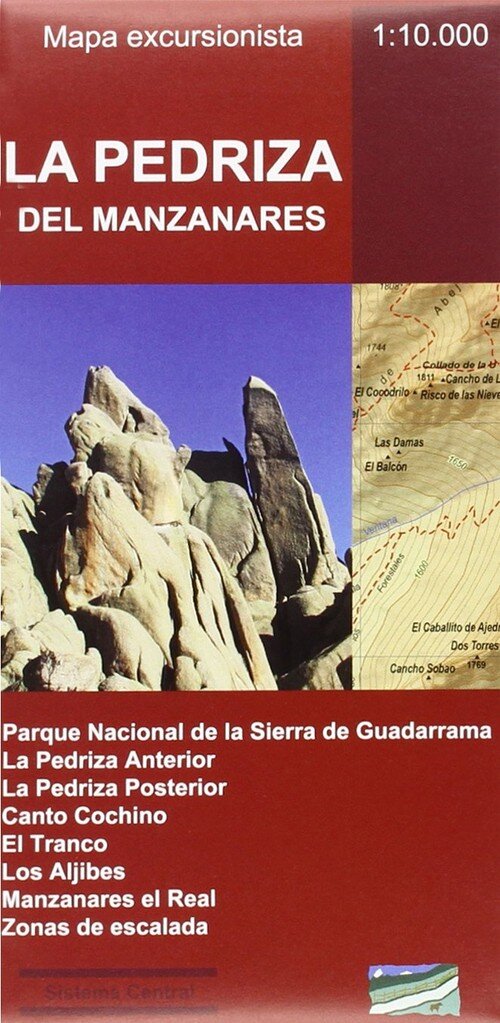 PEDRIZA DEL MANZANARES, MAPA EXCURSIONISTA,LA