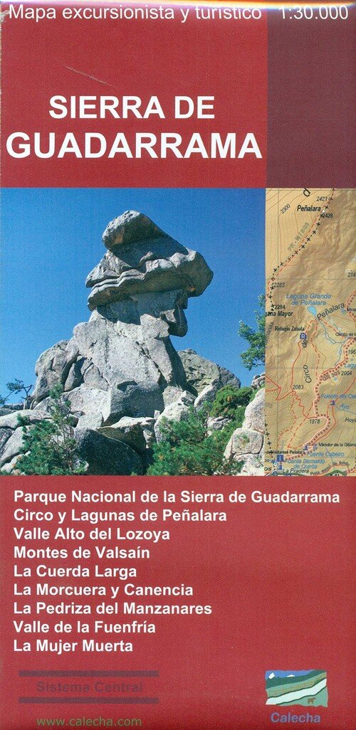 SIERRA DE GUADARRAMA,MAPA EXCURSIONISTA Y TURISTICO