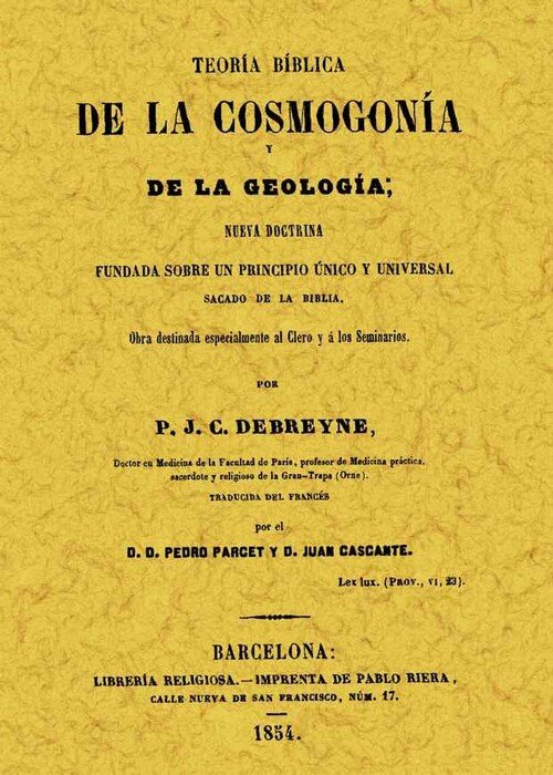 TEORIA BIBLICA DE LA COSMOGONIA Y DE LA GEOLOGIA
