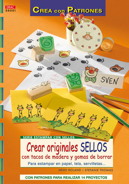 CREAR ORIGINALES SELLOS CON TACOS MADERA Y GOMAS DE BORRAR