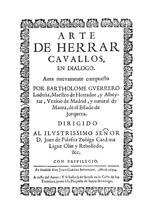 ARTE DE HERRAR CABALLOS