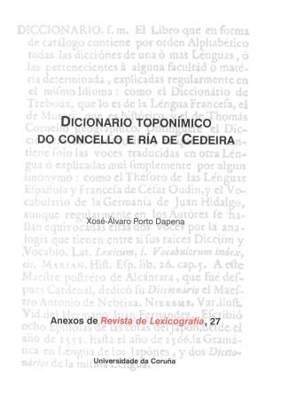 DICIONARIO TOPONIMICO DO CONCELLO E RIA DE CEDEIRA