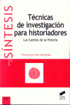 TECNICAS DE INVESTIGACION PARA HISTORIADORES