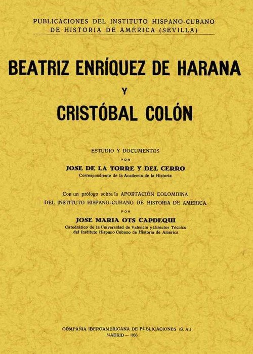 BEATRIZ ENRIQUEZ DE HARANA Y CRISTOBAL COLON