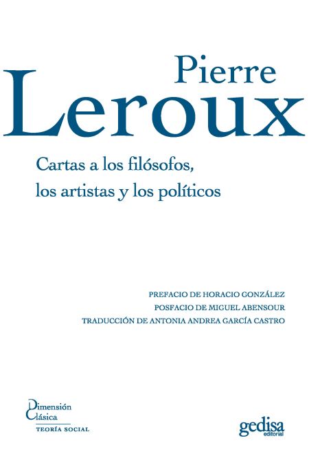 CARTAS A LOS FILOSOFOS, A LOS ARTISTAS Y LOS POLITICOS