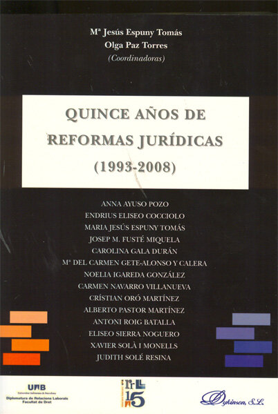 QUINCE A�OS DE REFORMAS JURIDICAS (1993-2008)