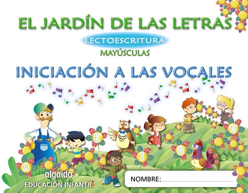 JARDIN LETRAS LECTOESCRITURA 3 A�OS VOCALES MAYUSCULAS