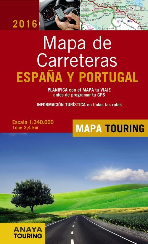 MAPA CARRETERAS ESPA�A Y PORTUGAL 2016 1:340.000