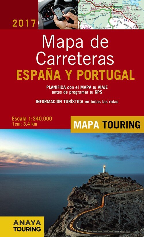 MAPA DE CARRETERAS ESPA�A Y PORTUGAL 2017