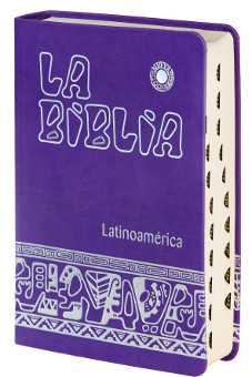 BIBLIA LATINOAMERICA [LETRA GRANDE] SIMIL-PIEL MORADA