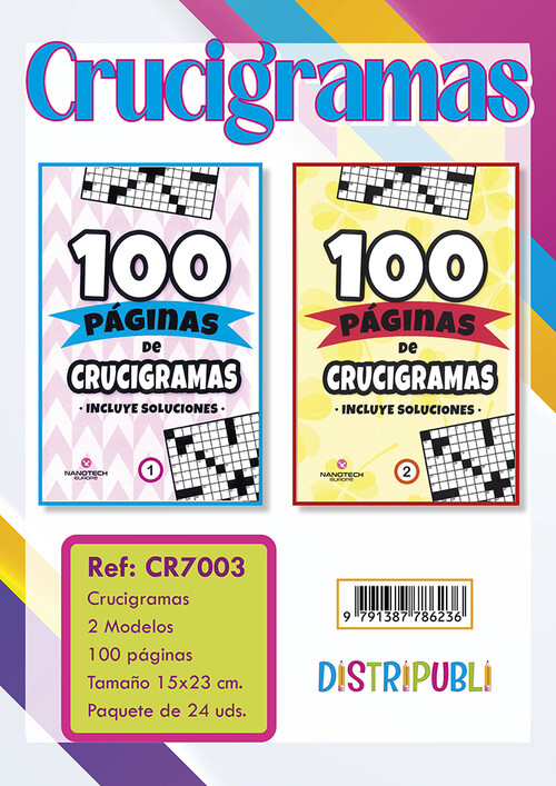 CRUGIGRAMAS 100 PAGINAS INCLUYE SOLUCCIONES 2 MODELOS