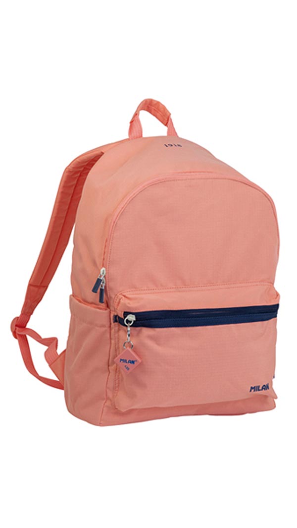 MOCHILA CON CARRO 6 CREMALLERAS SERIE 1918 ROSA (25L)