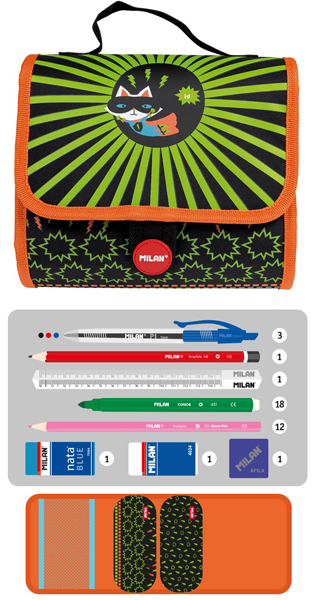 MULTIPORTATODO MALETIN CON CONTENIDO SUPER HEROES NEGRO