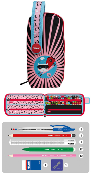 HANDLY MULTIPENCILCASE SUPER HEROES ROSA