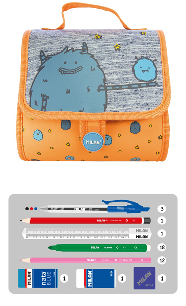 MULTIPORTATODO MALETIN CON CONTENIDO MIMO NARANJA