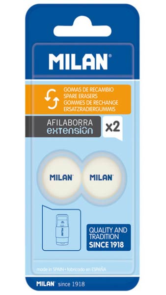 BLISTER 2 GOMAS RECAMBIO DE AFILABORRA EXTENSION MILAN