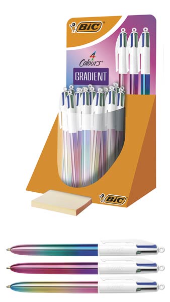 BOLI BIC 4 COLORES GRADIENT - 30U EXPOSITOR