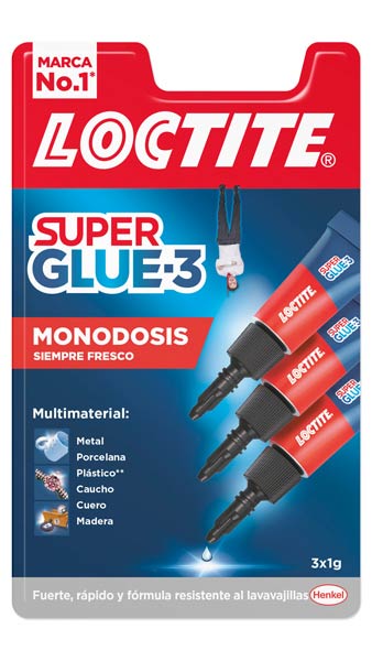PEGAMENTO 5GR SUPER GLUE 3 CON PINCEL - CAJA 12U