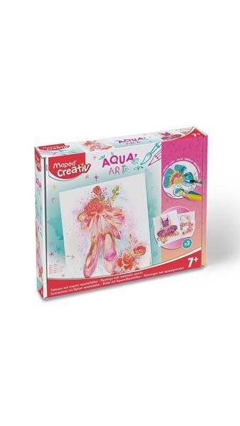 JUEGO CUADROS ACUARELAS BALLET AQUA ART MAPED CREATIV