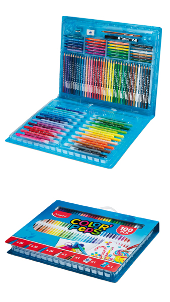 MALETIN DIBUJO 100 PIEZAS SURTIDAS COLOREAR COLORPEPS