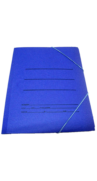 CARPETA GOMAS/SOLAPAS FOLIO AZUL PACK 30U (CARTON)