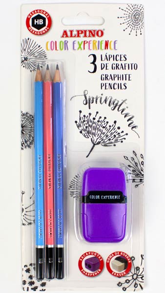 BLISTER 3 LAPICES GRAFITO COLOR EXPERIENCE + AFILABORRA