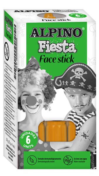 MAQUILLAJE BARRA 5GR APLICADOR NARANJA 6U CAJA FACE STICK