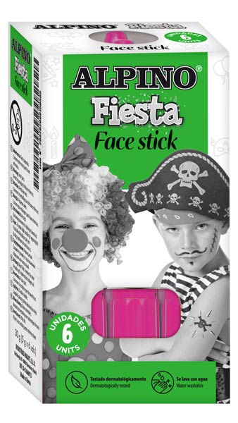 MAQUILLAJE BARRA 5GR APLICADOR ROSA 6U CAJA FACE STICK