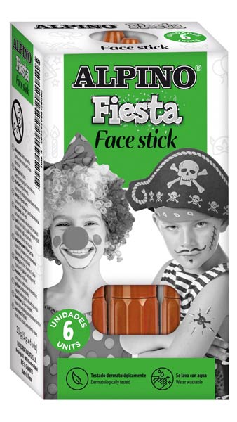 MAQUILLAJE BARRA 5GR APLICADOR MARRON 6U CAJA FACE STICK