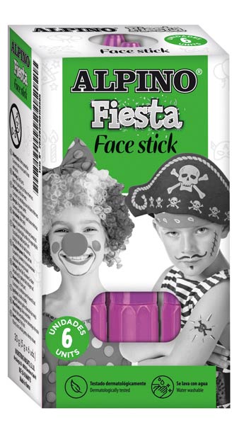 MAQUILLAJE BARRA 5GR APLICADOR VIOLETA 6U CAJA FACE STICK