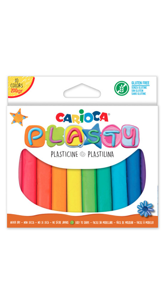 PLASTILINA BARRA 20GR 10 COLORES CAJA
