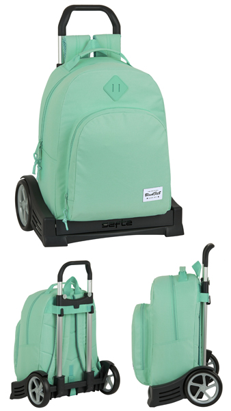 MOCHILA 305 + CARRO EVOLUTION BLACKFIT8 TURQUESA