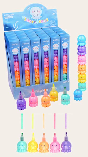 ROTU FORMA PULPO KAWAII 5 COLORES PACK - EXP. 24 PACKS
