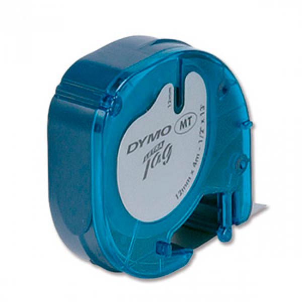 CINTA DYMO PAPEL LETRATAG 12X4 NEGRO/BLANCO
