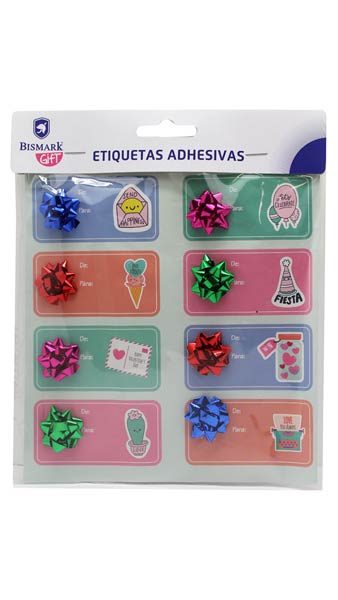 ETIQUETAS ADHESIVAS PARA REGALO TODO A�O CON COCA INCLUIDA