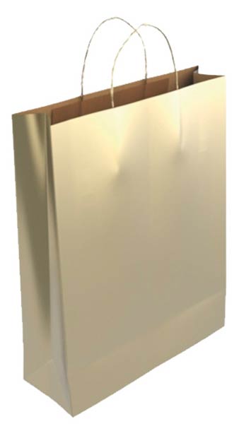 BOLSA REGALO PAPEL KRAFT ORO S 24X10X32CM