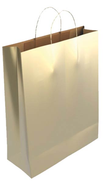 BOLSA REGALO PAPEL KRAFT ORO L 32X14X40CM