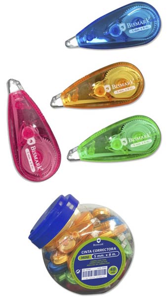 CORRECTOR CINTA MINI 5MMX8M BISMARK - BOMBONERA 48U