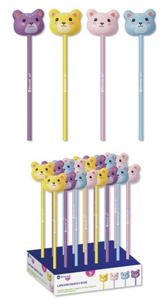 LAPIZ SQUEEZY BEAR - EXPOSITOR 16U