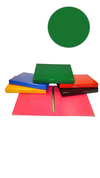 CARPETA 4A 25MM FOLIO VERDE CARTON FORRADO-PACK 5U ESCOLAR