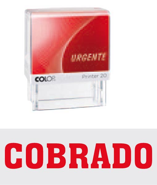 SELLO AUTOMATICO COLOP COBRADO FORMULA COMERCIAL 14X38MM
