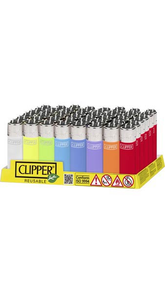 MECHERO POCKET CLIPPER COLORES SEMI-TRANSP. - EXP. 48U