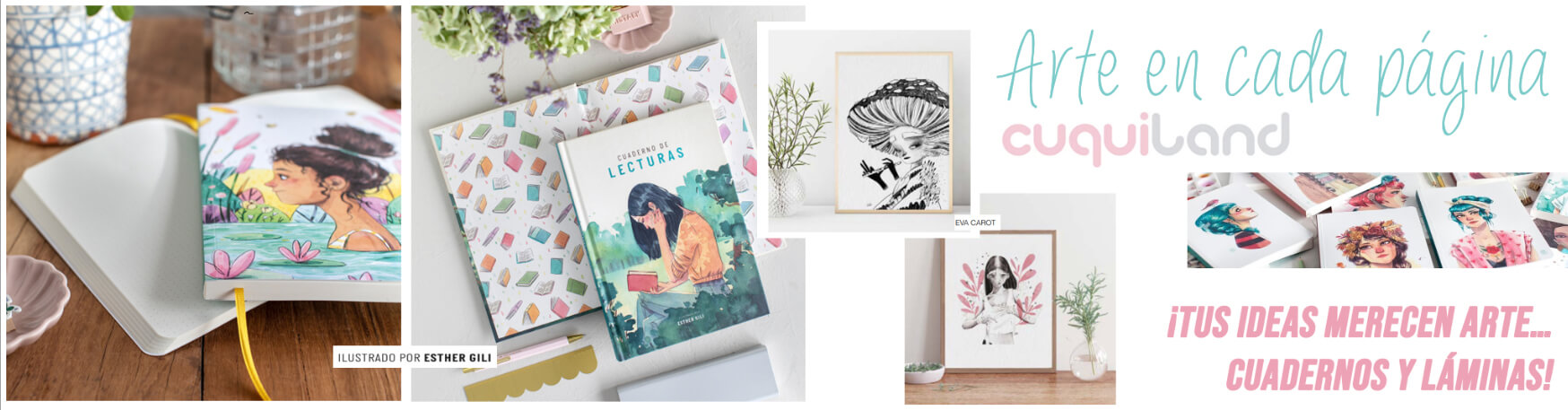 Cuquiland. Cuadernos ilustrados que son autnticas joyas de papelera, diseados por artistas como Ana Jarn ...