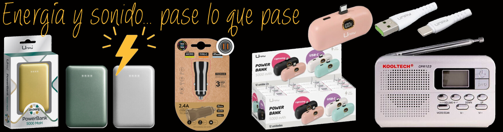 Preprate para todo: bateras, usb, radio...